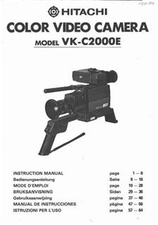 Hitachi VK C 2000 E MOS manual. Camera Instructions.